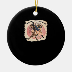 Ghouls Just To Have Fun Ceramic Ornament