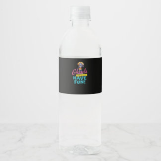 Ghouls Just Wanna Have Fun Autumn Feeling Water Bottle Label