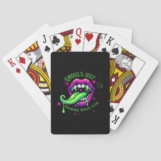 Ghouls Just Wanna Have Fun Boo-tiful Design Playing Cards