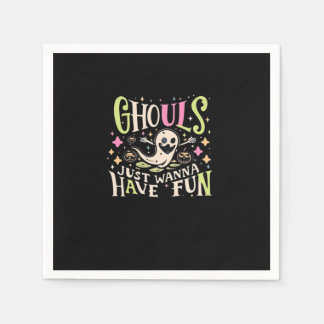 Ghouls Just Wanna Have Fun Creepy Design Napkin