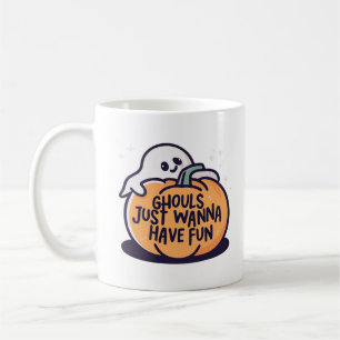 Ghouls Just Wanna Have Fun - Cute Halloween Doodle Coffee Mug