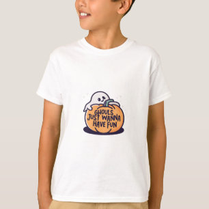 Ghouls Just Wanna Have Fun - Cute Halloween Doodle T-Shirt