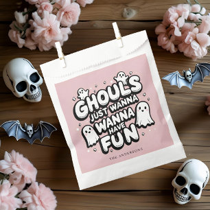 Ghouls Just Wanna Have Fun Cute Pastel Halloween Favour Bag