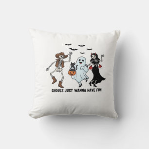 Ghouls Just Wanna Have Fun - Dancing Skeleton Spoo Cushion