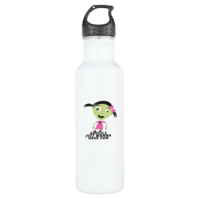 Ghouls Just Wanna Have Fun Funny Quote 710 Ml Water Bottle (Front)
