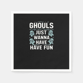 Ghouls Just Wanna Have Fun - Groovy Halloween Napkin