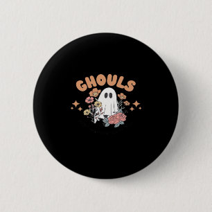 Ghouls Just Wanna Have Fun Halloween Art Sloth Des 6 Cm Round Badge