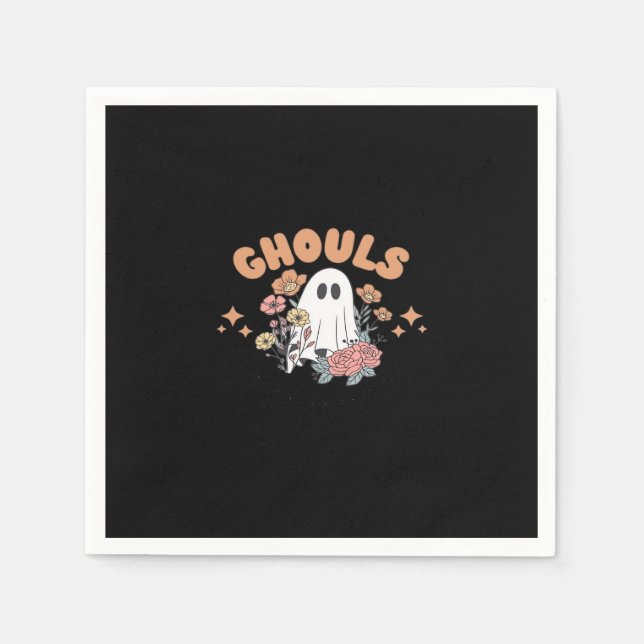 Ghouls Just Wanna Have Fun Halloween Art Sloth Des Napkin (Front)