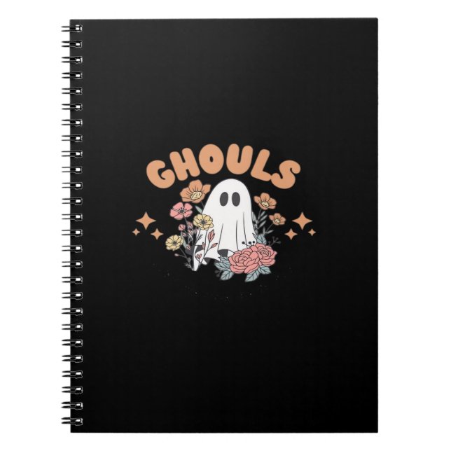 Ghouls Just Wanna Have Fun Halloween Art Sloth Des Notebook (Front)