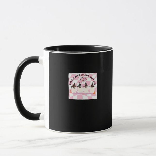 Ghouls Just Wanna Have Fun Halloween Design Trendi Mug (Left)