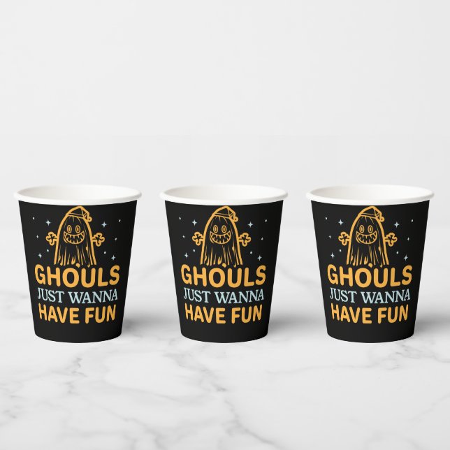 Ghouls Just Wanna Have Fun! Halloween Paper Cups (Multi)