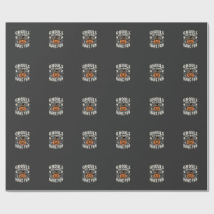 Ghouls Just Wanna Have Fun Halloween Pumpkin Wrapping Paper