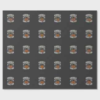 Ghouls Just Wanna Have Fun Halloween Pumpkin Wrapping Paper