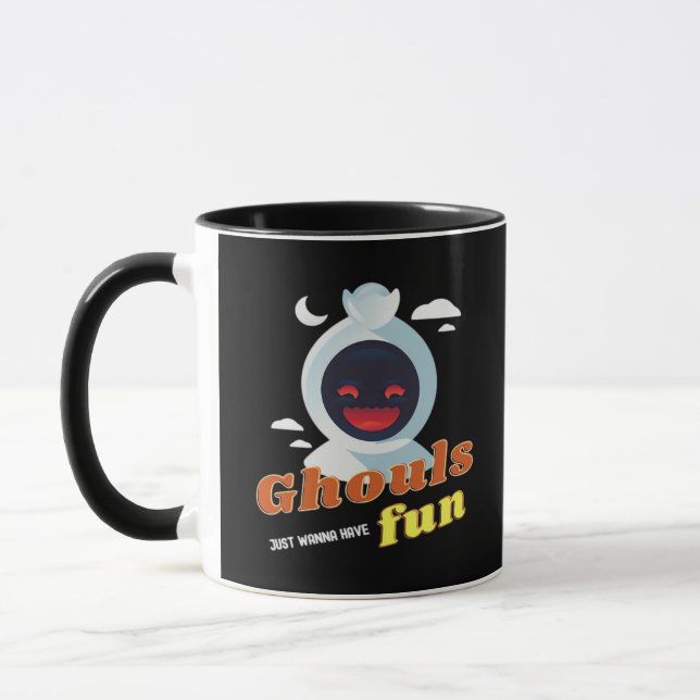 Ghouls Just Wanna Have Fun Halloween & Quote Mug (Left)