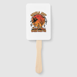 Ghouls Just Wanna Have Fun Halloween Spooky Cemete Hand Fan