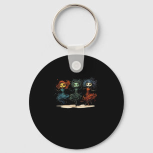 Ghouls Just Wanna Have Fun Halloween Style Key Ring