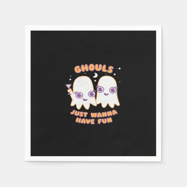Ghouls Just Wanna Have Fun - Kawaii Style Fun Musi Napkin (Front)