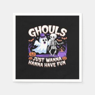 Ghouls Just Wanna Have Fun Lazy Sloth Napkin