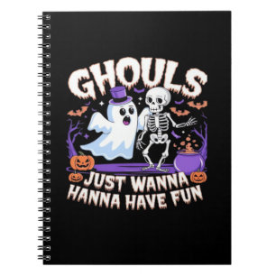 Ghouls Just Wanna Have Fun Lazy Sloth Notebook