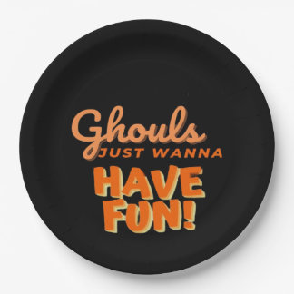 Ghouls Just Wanna Have Fun Paper Plate