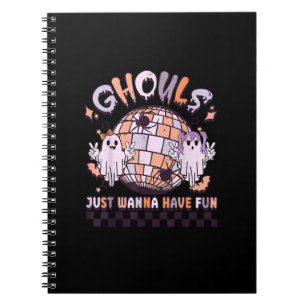 Ghouls Just Wanna Have Fun Retro Halloween Costume Notebook