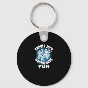 Ghouls Just Wanna Have Fun Sloth Halloween Key Ring