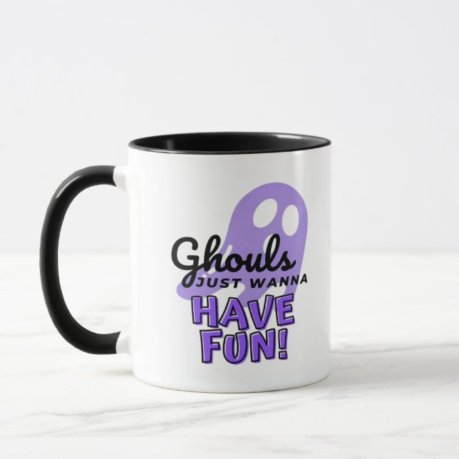 Ghouls Just Wanna Have Fun Sloth Halloween Mug (Left)