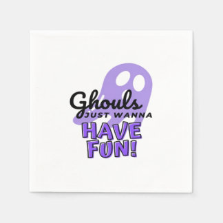Ghouls Just Wanna Have Fun Sloth Halloween Napkin