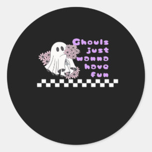 Ghouls Just Wanna Have Fun – Sloth in a Costume Classic Round Sticker