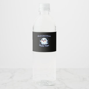 Ghouls Just Wanna Have Fun Sloth & Slogan Water Bottle Label