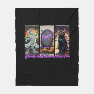 Ghouls Just Wanna Have Fun Sloth Style Fleece Blanket
