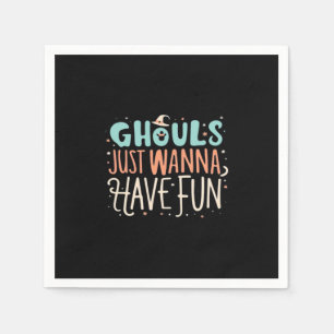 Ghouls Just Wanna Have Fun Sloth Vibes Napkin
