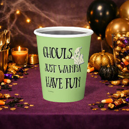 Ghouls Just Wanna Have Fun | Sober Halloween Party Paper Cups