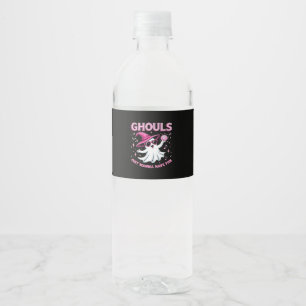 Ghouls Just Wanna Have Fun Spooky Halloween – Wit Water Bottle Label