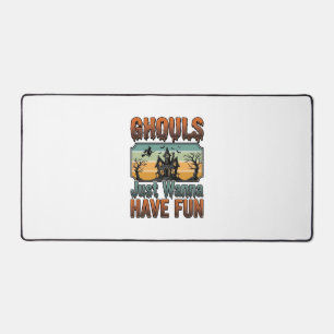 Ghouls Just Wanna Have Fun Vintage Halloween Desk Mat