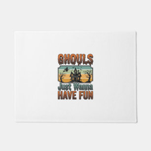 Ghouls Just Wanna Have Fun Vintage Halloween Doormat