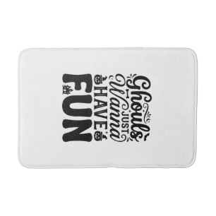 Ghouls Just Wanna Have Fun Vintage Halloween SVG_1 Bath Mat