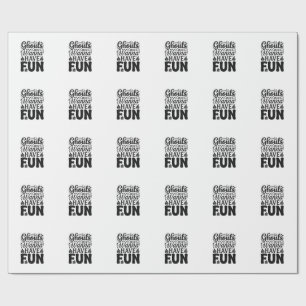 Ghouls Just Wanna Have Fun Vintage Halloween SVG_1 Wrapping Paper
