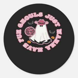 Ghouls Just Wanna Have Fun (Western Style Hallowee Classic Round Sticker