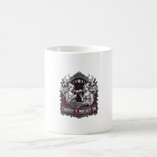 Ghoul's Night In Spooky Wine Tarot Halloween Party Coffee Mug