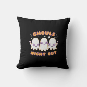Ghouls Night Out - Kawaii Style Cute Funny Hallowe Cushion