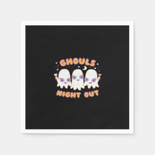Ghouls Night Out - Kawaii Style Cute Funny Hallowe Napkin