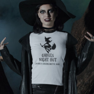 Ghouls Night out Witch Halloween Bachelorette T-Shirt