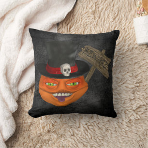 Ghouly Pumpkin Face Fantasy Cushion