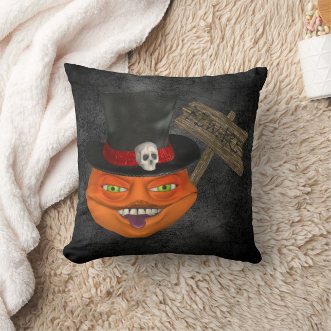 Ghouly Pumpkin Face Fantasy Cushion (Blanket)