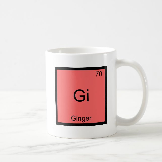 Gi - Ginger Meme Name Chemistry Periodic Table Coffee Mug (Right)