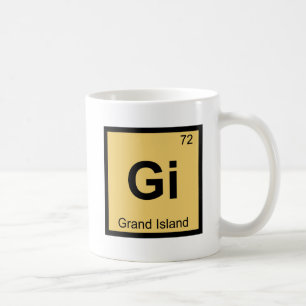 Gi - Grand Island Nebraska Chemistry City Symbol Coffee Mug