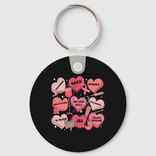Gi Nurse Valentine Hearts Candy Gastroenterology E Key Ring