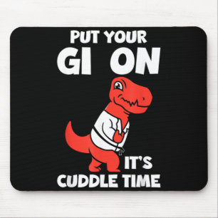 Gi on Cuddle Time Funny BJJ Brazilian Jiu-Jitsu Mouse Pad