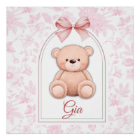 Gia | Custom Pink Teddy Bear Nursery Design 